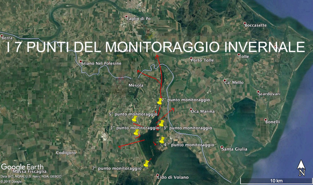 Mappa monitoraggio e direzioni uscite